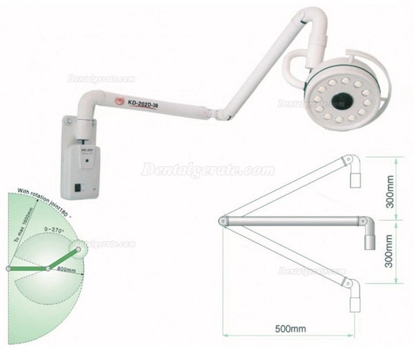 KWS&reg; KD-202D-3B LED OP-Leuchte f&uuml;r Dentalbereich 36W